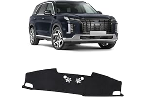 FIILINES Dash Cover for Hyundai Palisade Without HUD 2020-2024, Dashboard Cover Mat for Palisade Accessories Sunshade Nonslip Mesh Protector No Glare Black