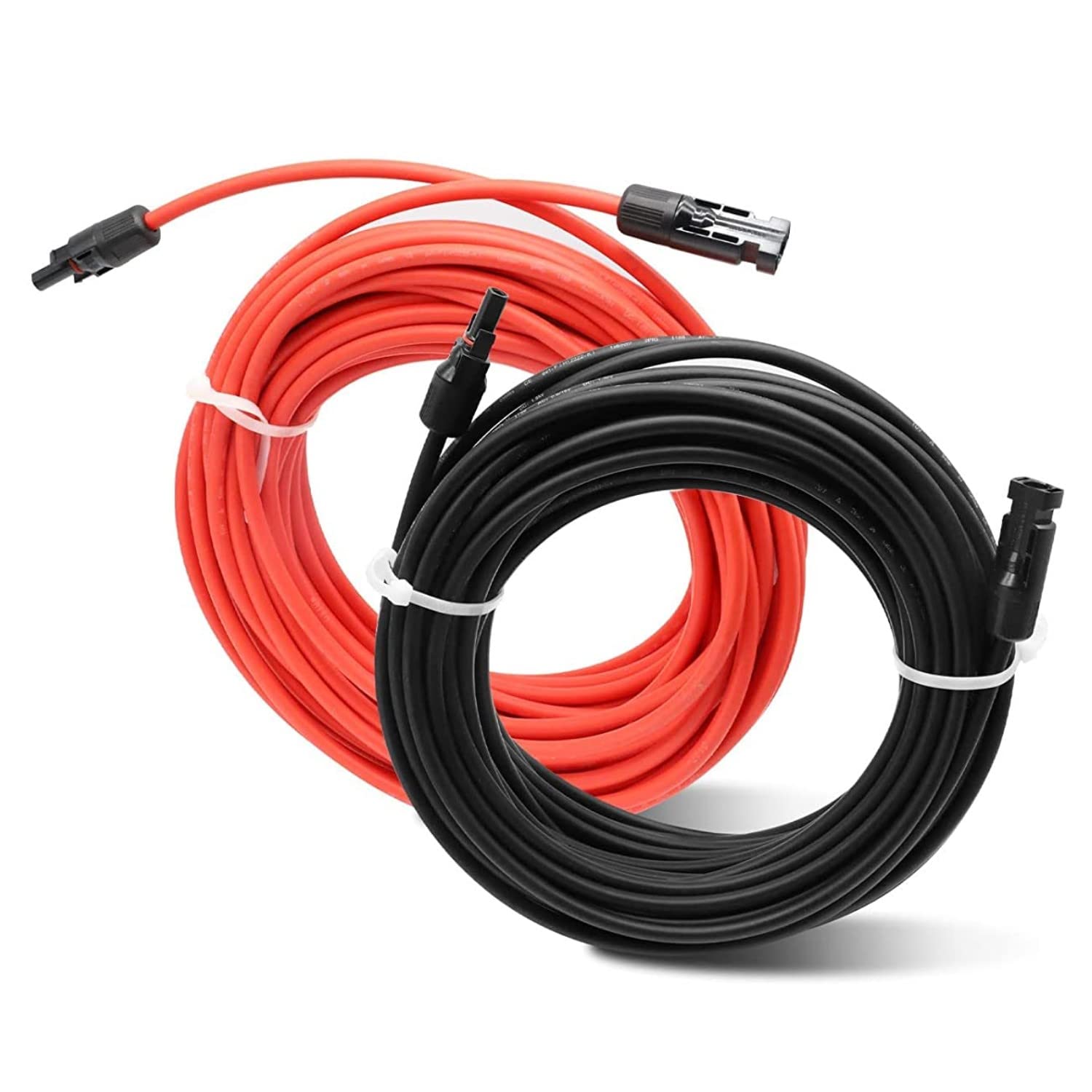 5M Solar panel twin extension 6mm cables with solar plugs attached on both ends