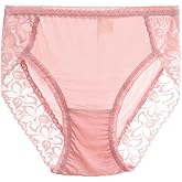 FEELITS 100% Mulberry Silk Underwear, Mid-Rise Lace Hipster Silk Panties for Women, Ultra Soft, Breathable & Quick-Dry