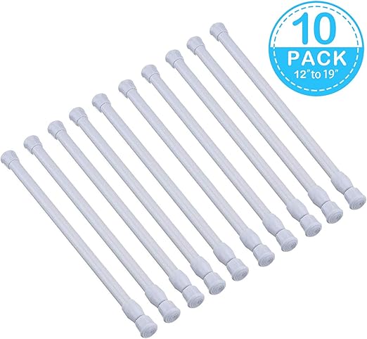 Amazon Com Aizesi Pack Of 10 Tension Rods Adjustable Diy Spring