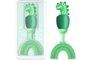 U-Shaped Toothbrush for Kids Ages 2-7， Soft Food-Grade Silicone for Sensitive Gums， 360° Teeth Cleaning Design，Training & Tra