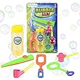 ArtCreativity 6-Piece Bubble Toys Set for Kids, Bubble Blowing Play Set with 5 Assorted Wands and Bubble Solution, Outdoor Toys for Boys, Girls, Summer, and Backyard Fun, Bubble Toy Gifts for Children