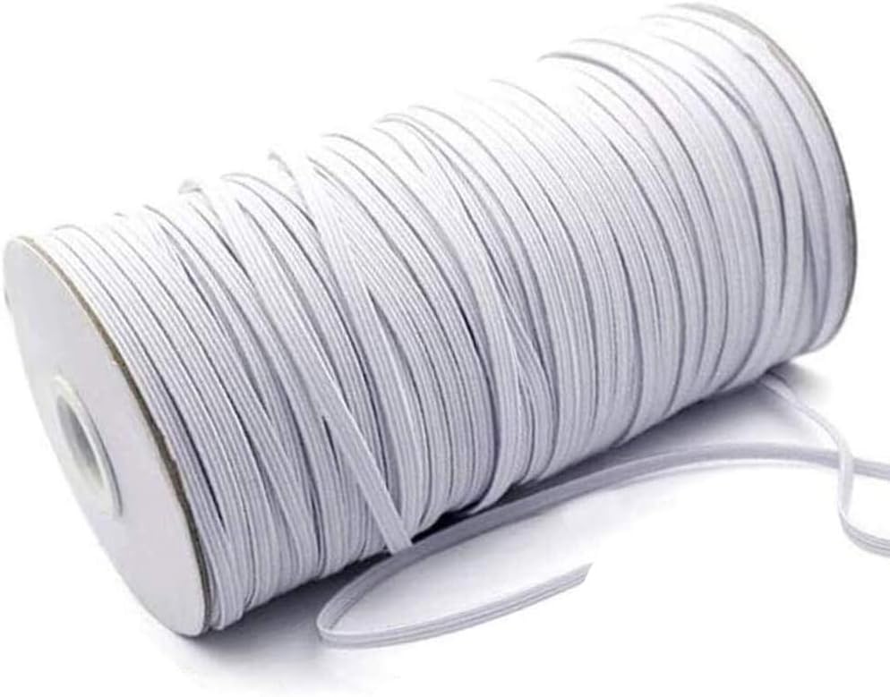 OLIVE OLIVIA Elastic Cord (White, 1/8W x 100L)