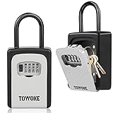 TOWOKE Key Lock Box For Outside - Weatherproof Lock