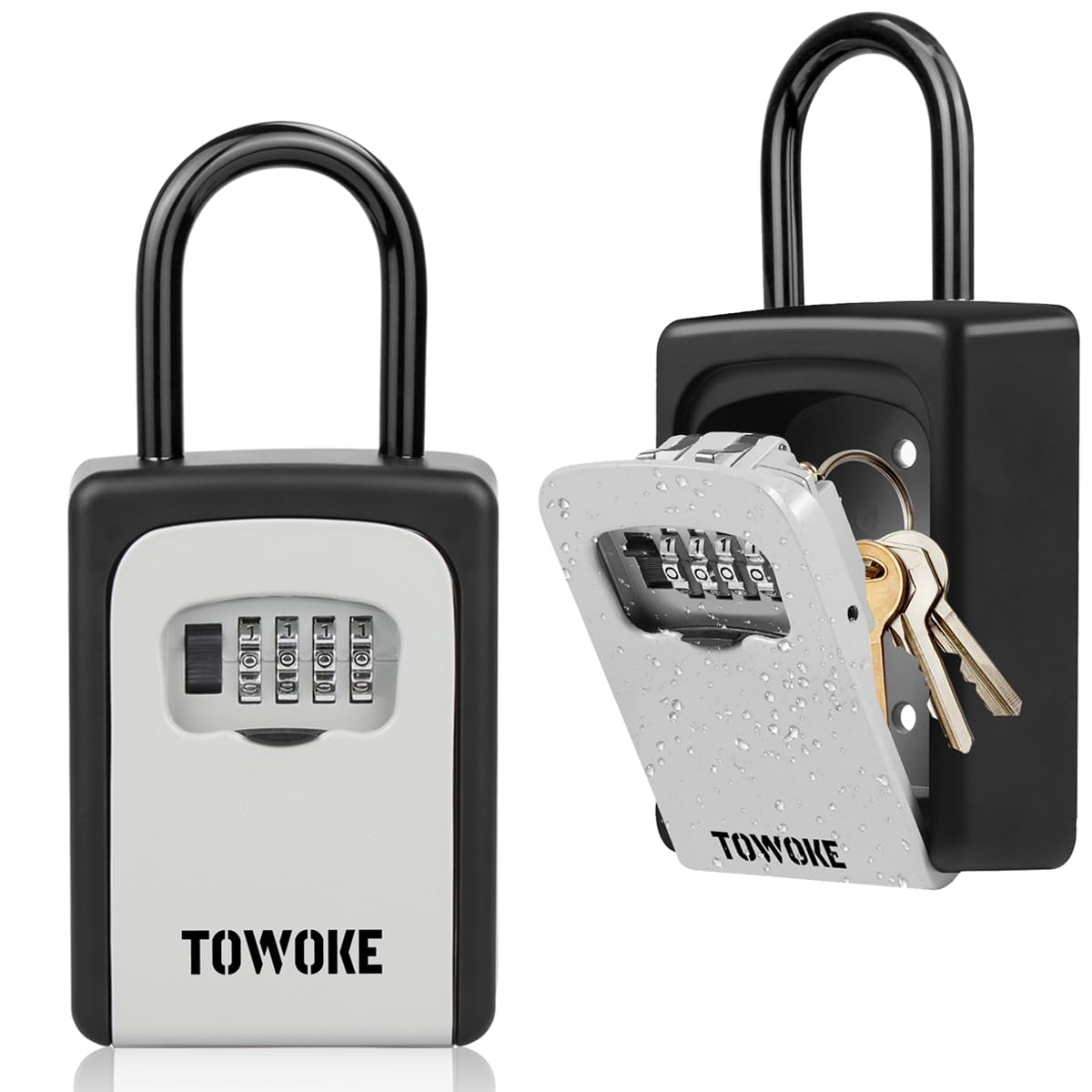 TOWOKE Key Lock Box For Outside - Weatherproof Lock