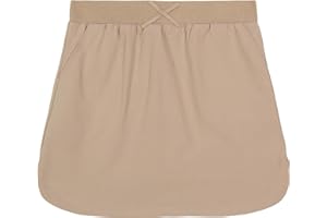 IZOD Girls School Uniform Pull-on Scooter Skirt with Undershorts, Knit Waistband & Functional Pockets, Wrinkle Resistant