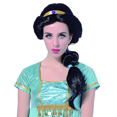 Black Ponytail Princess Jasmine Wig Party Cosplay Kuwait Ubuy