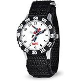 Marvel Spiderman Watch for Kids - Spiderman Watch Boys - Spider-Man Watches for Boys 4-6 - Kids Toys - - Marvel Toddler - Teen - Red Bezel - Multicolored Nylon Strap