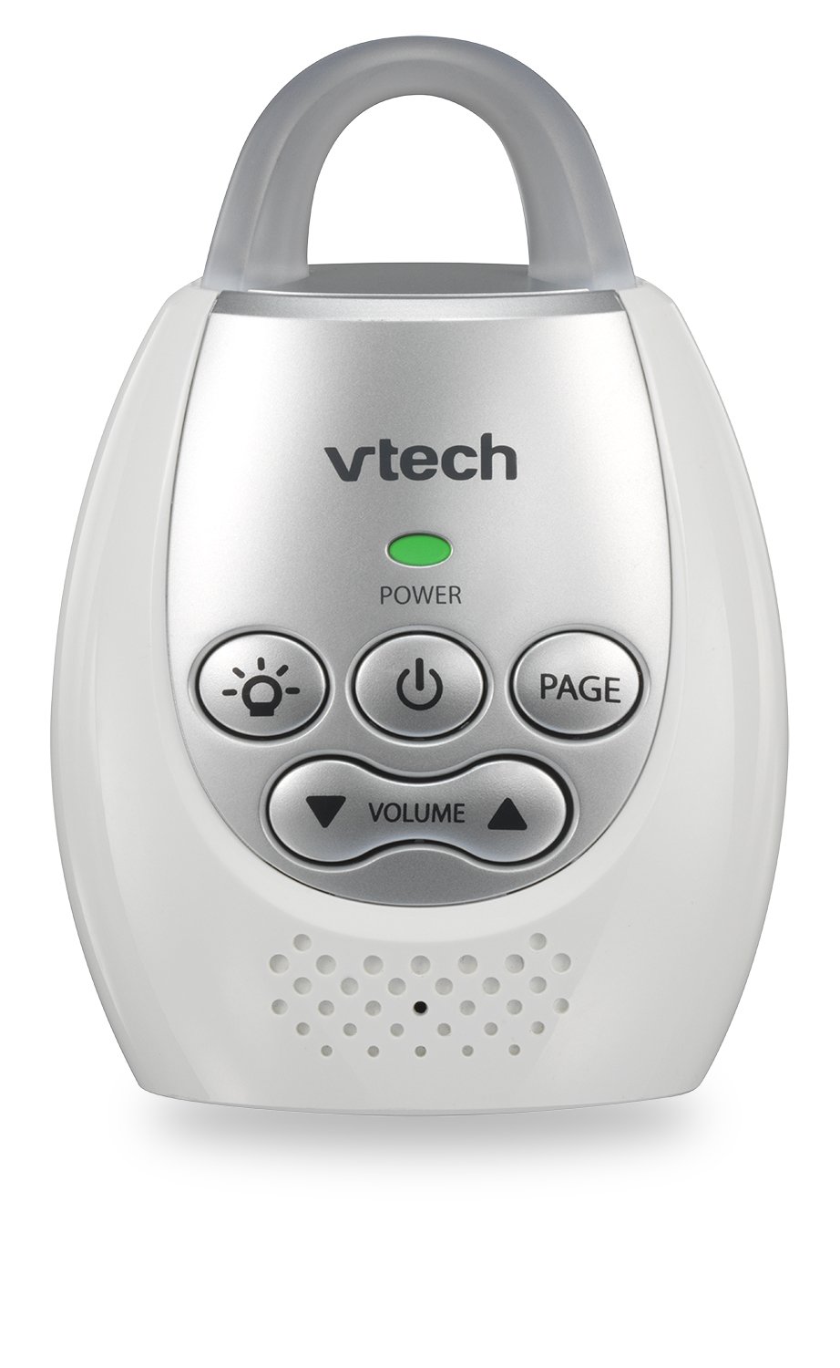 VTech DM221-2 Audio Baby Monitor with up to 1,000 ft of Range, Vibrating Sound-Alert, Talk Back Intercom, Night Light Loop & Two Parent Units, White: Baby