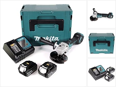 Makita Dga 517 Rgj Meuleuse D Angle Brushless 125mm 2 Batteries 18v 6ah Li Ion Coffret Makpac Amazon Fr Bricolage
