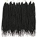 Xinxinshuyu 6 Packs 12 Inch Havana Twist Crochet Hair Mambo Twist Senegalese Crochet Braids Braiding Hair Extensions 75gram/22 Roots/Pack (#1B)