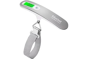 Mycket Luggage Scale Portable Digital Weight Scale Electronic Suitcase Scale Hanging Scales Luggage Weighing Scale 110 Lb/ 50Kg with Backlit with Tare Function Lightweigh for Travel