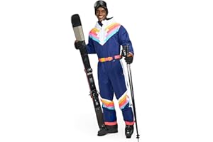 Tipsy Elves Retro Snow Suits for Men - Loud Men's Ski Suits - Warm One Piece for Winter