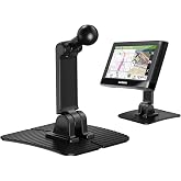 1Zero Adhesive GPS Mount for Garmin, Dual-Axis Adjustable GPS Holder | 17mm Ball GPS Holder for Car Dashboard [Ultra-Strong Adhesive Base], Fits Garmin Nuvi Drive Drivesmart Driveassist DriveLuxe