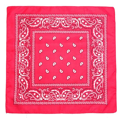 12 PCS Bandanas, Mix Colour Multifunctional Paisley Bandanas Assorted Cowboy Bandanas Printed Wristband Headband for Hip-Hop Cycling Sporting