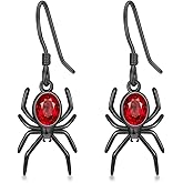 Midari Rose Cross/Soccer/Penguin/Turtle/Bat/Skull/Face/Lotus/Spider/Ghosts Dangle Drop Earrings for Women 925 Sterling Silver Animal Gothic Earring Birthday Halloween Christmas Jewelry Gift for Women
