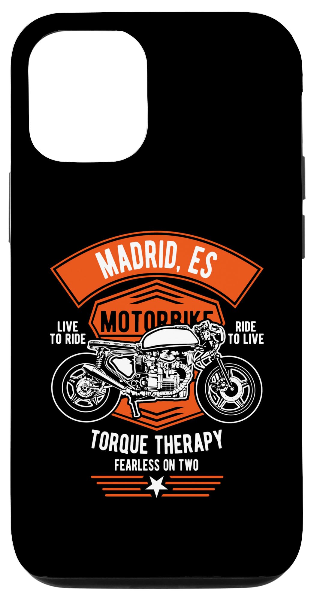 iPhone 14 Madrid ES España Spain Retro Motorcycle Design Case