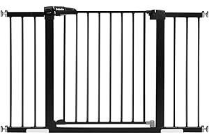 Babelio Metal Baby Gate, 29-48'' Auto Close Easy Install Pet Gate, Extra Wide Walk Thru Child Safety Gate, Pressure Mounted D
