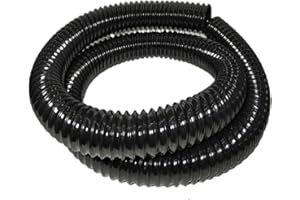 COYOUCO Black PU Dust Collection Hose, 50Mm Inner Diameter, 1M Length, Flexible Transparent Vacuum Hose for Industrial Dust E