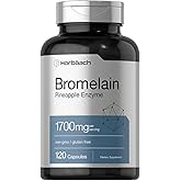 Horbäach Bromelain 1700 mg | 120 Capsules | Supports Digestive Health | Pineapple Enzyme Supplement | Non-GMO, Gluten Free