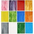 Lanyani（10 Sheets）Variety Stained Glass Sheets 4 x 6 inch Opal Art Glass Pack Tiffany Glass, Mixed Textures