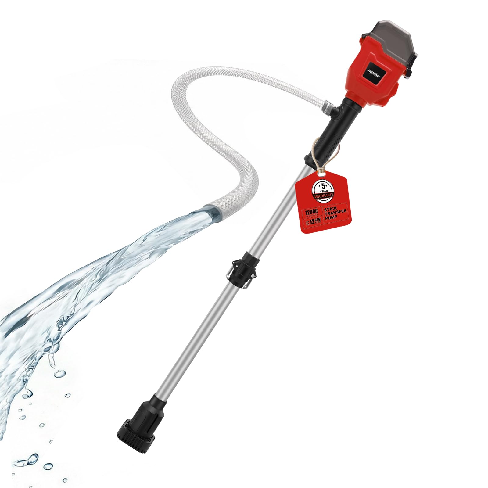 Bomba de transferencia de agua sin escobillas compatible con batería Milwaukee de 18 V