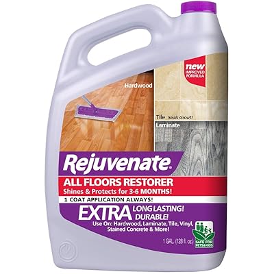 Rejuvenate All Floors Restorer and Polish Fills in Scratches Protects &amp; Restores Shine No Sanding Required (128 oz)