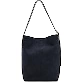 Madewell Women The Essential Bucket Tote in Suede Juniper Berry One Size