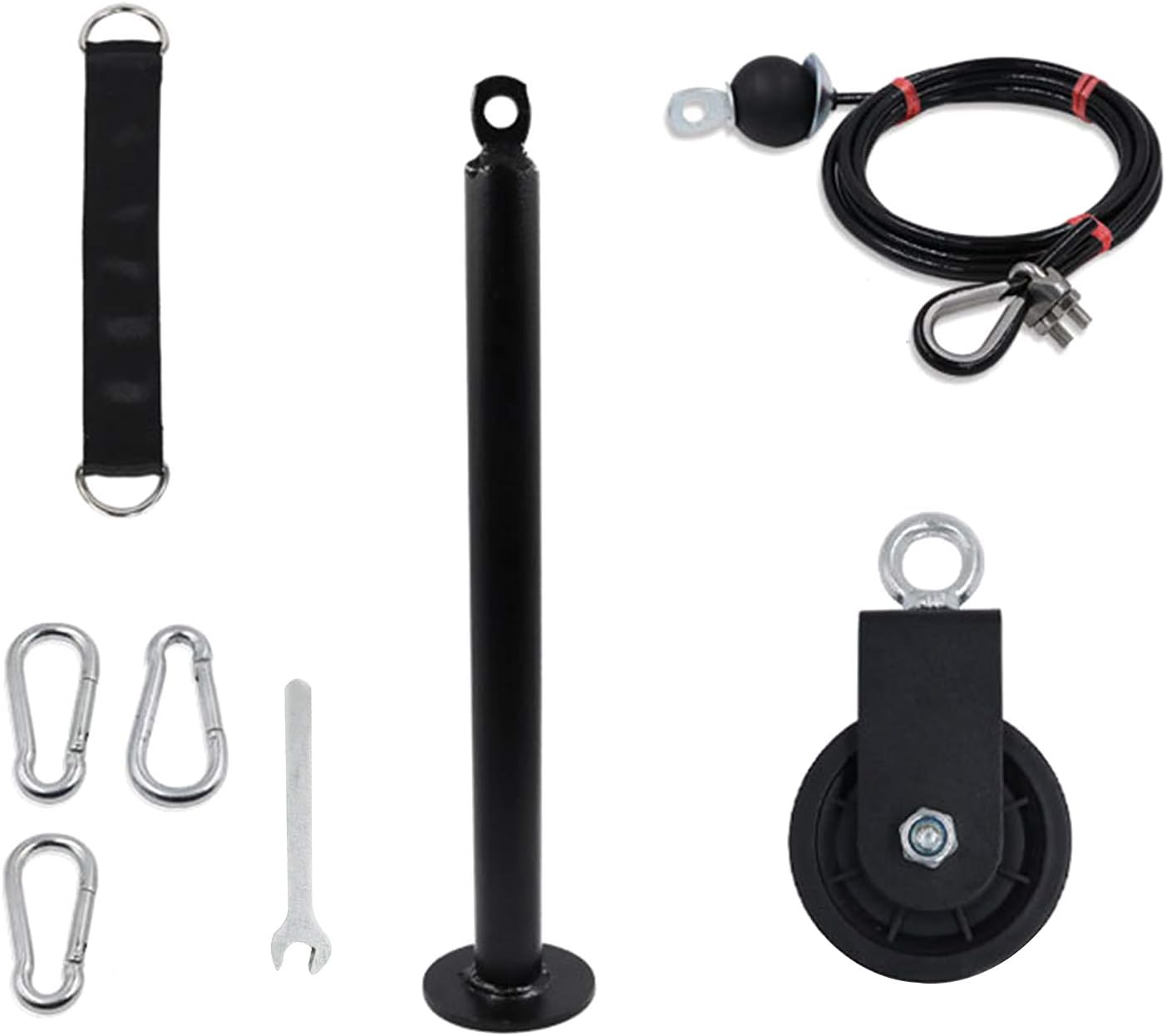 8 Pcs Cable Machine Gym Pulley System, Weight Pulley Cable System Lift