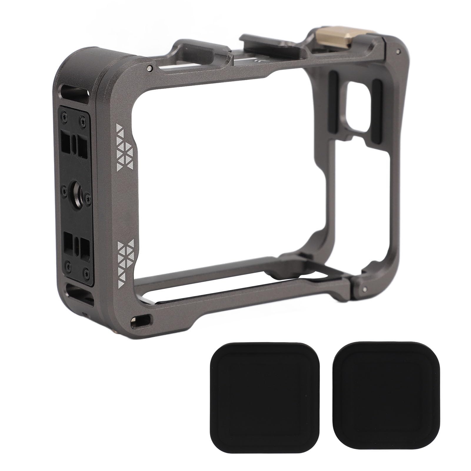 Aluminum Frame Cage Case, Camera Accessories Kit for Ace, Closed Locking Mounting Ace Pro, Metal Protective Housing Case with Cold Shoe Mount, Action Camera Accessories