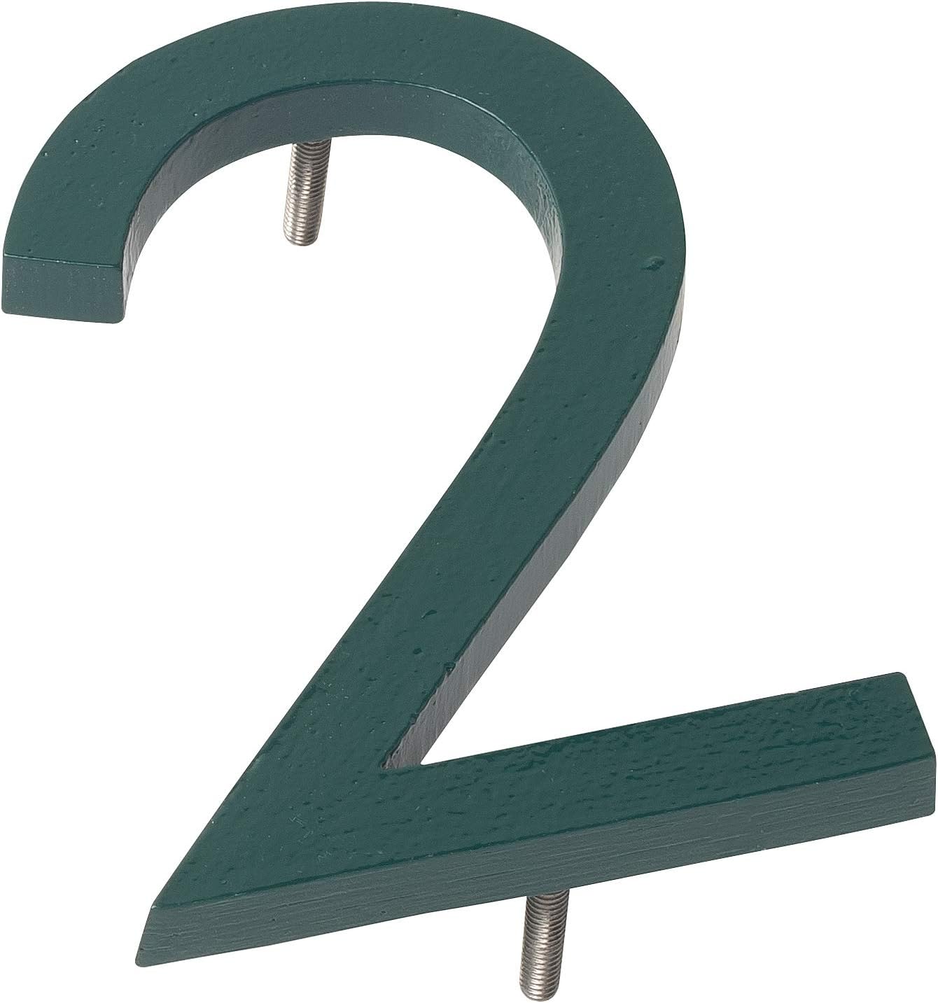 Address Signs - Montague Metal Products MHN-04-F-HG1-2 Solid Brushed Aluminum Modern Floating Address House Numbers, 4