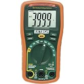 Extech EX330 Autoranging Mini Multimeter, 12-Function, NCV, Type K | AC/DC V/A, resistance, capacitance, frequency, Type K temp, 4000-count, NCV, holster, included probe