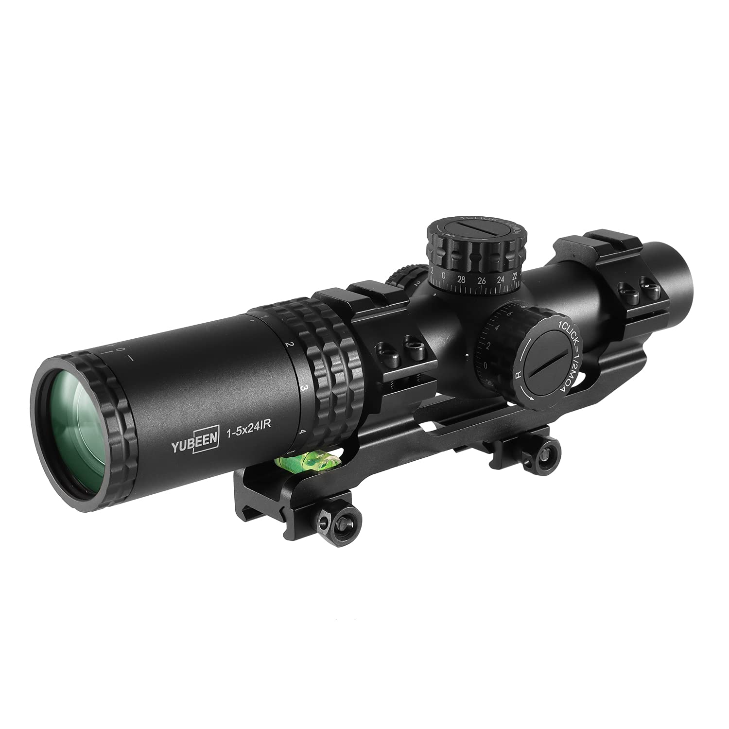 1-5x24 Rifle Scope SFP Tactical Optic Sight Rifle Scope with Adjustment Lock Includes Scope Mount Rear Optical Glass Make