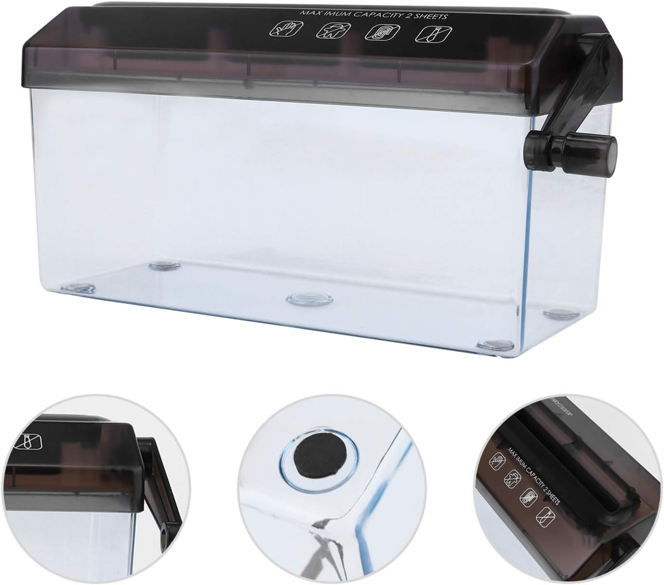 TOYANDONA Mini Trituratore a Mano Trituratore di Carta Portatile A4  Trituratore Manuale Documenti Strumento di Taglio Della Carta per  Cancelleria Desktop da Ufficio Nero Cancelleria e prodotti per ufficio  urban-earth.co.uk