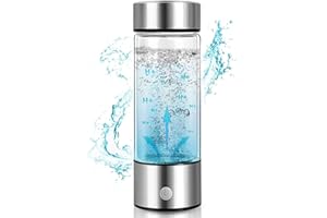 SUEEA Hydrogen Water Bottle, 2024 Rechargeable Portable Hydrogen Water Machine Generator for Home Office Travel (Silver)