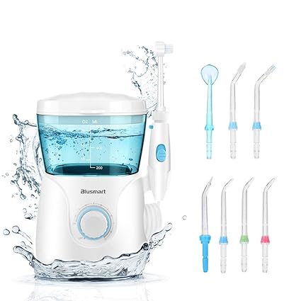 Blusmart Munddusche Elektrisch Professionelle Mundduschen 600ml Wassertank 10 Wasserdruck einstellungen Water Flosser 8 versc