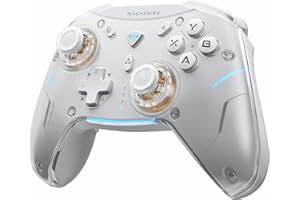 Machenike G5Pro V2 1000HZ Wireless Gaming Controller for NS/PC/iOS/Android,Bluetooth 2.4G Wired PC Controller With Optical Micro Switches, Hot-Swappable Joystick,Optical Triggers,RGB Backlight [video game]