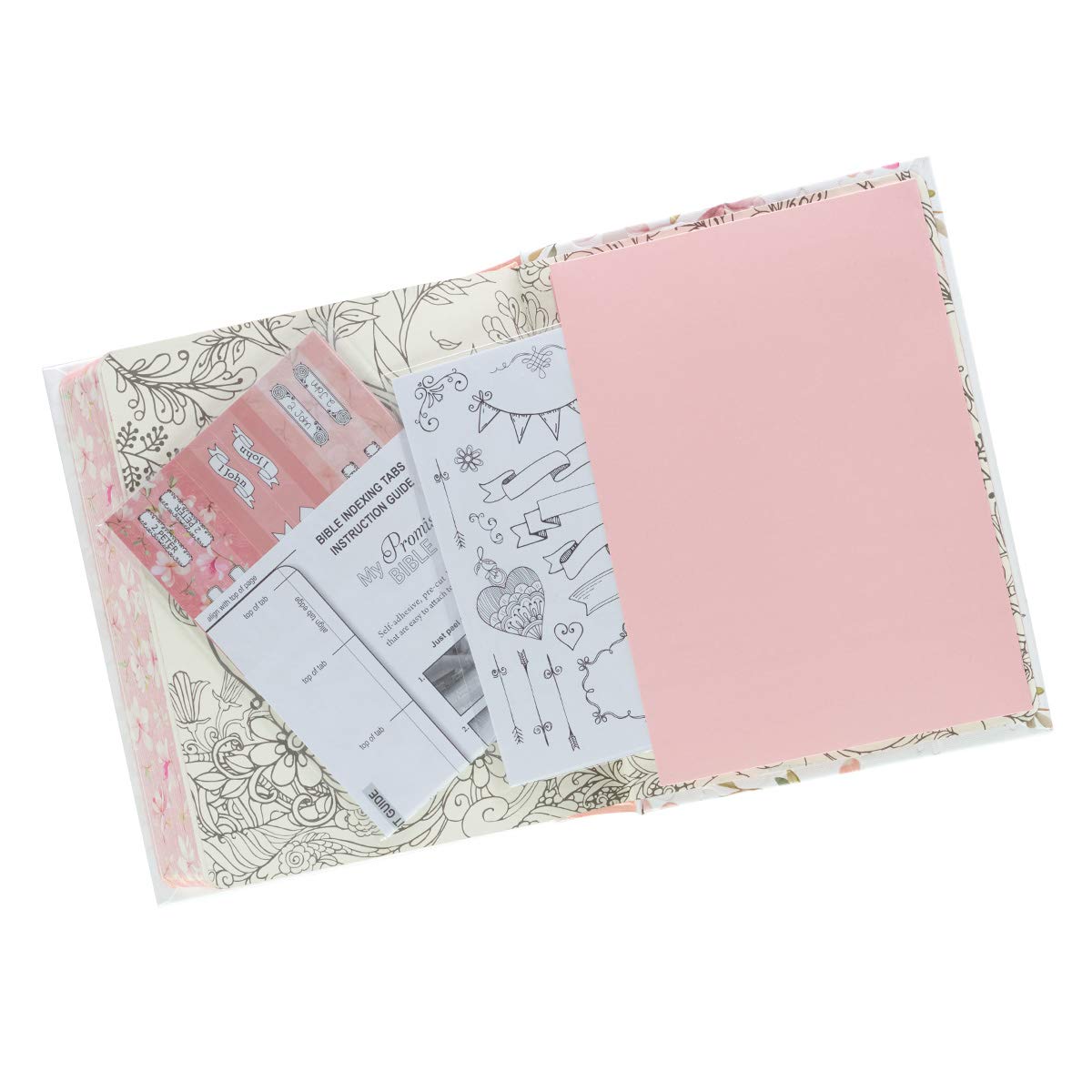KJV Holy Bible, My Promise Bible, Hardcover w/Bible Tabs, Coloring Stickers, Ribbon Markers, King James Version, White/Pink Floral Wreath (KJV Promise Editions) KJV Holy Bible, My Promise Bible, Hardcover w/Bible Tabs, Coloring Stickers, Ribbon Markers, King James Version, White/Pink Floral Wreath (KJV Promise Editions) Hardcover