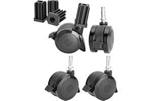 BQMAX 70360 Locking Caster with Insert for Weber Spirit Grill Parts 2009-2012, for Weber Summit Grill Parts 2007-2011, for Weber Genesis Grill Parts 2007-2011, 4 Pack for Weber Grill Replacement Wheels