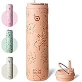 BOTTLE BOTTLE Insulated Water Bottle 24oz with Straw Lid and Handle for Sports Travel Gym Stainless Steel Water Bottles Double-Wall Vacuum Metal Leak Proof BPA-Free