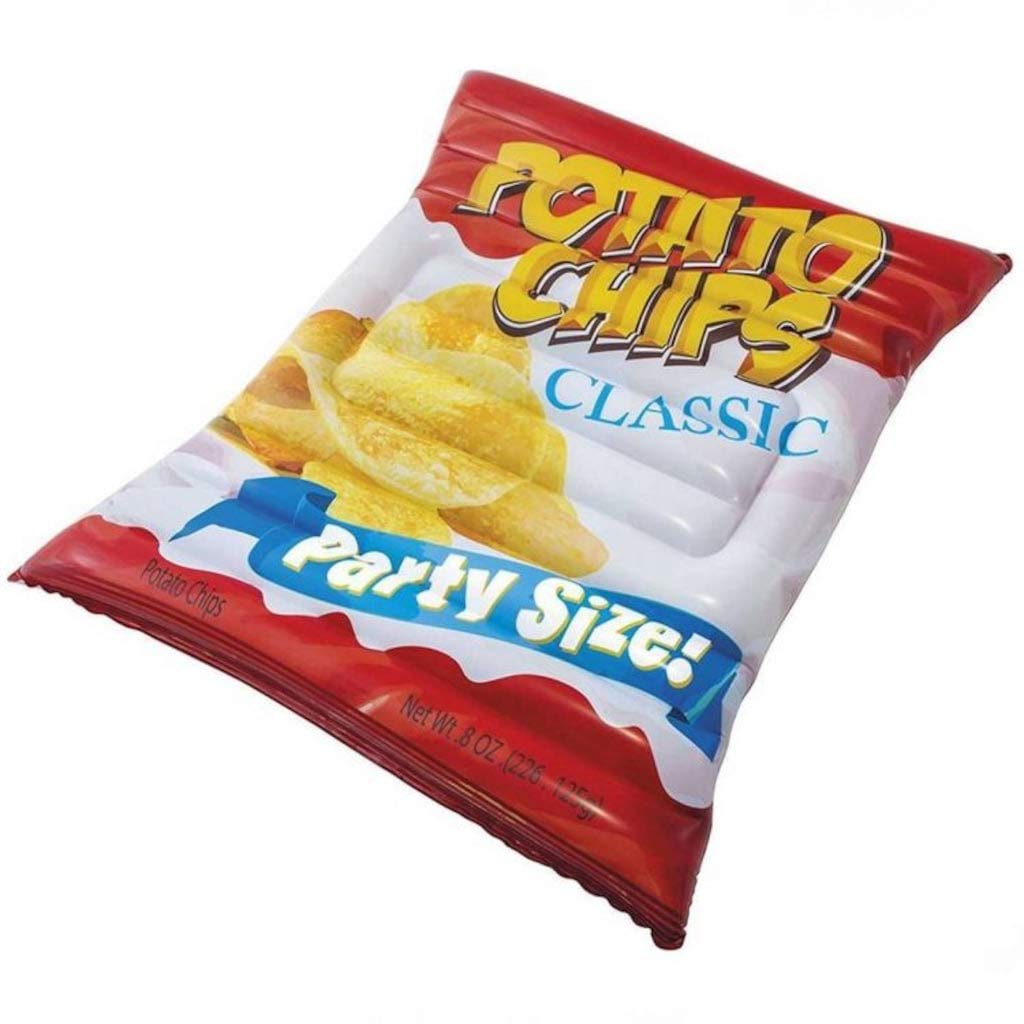 VEDES Großhandel GmbH - Ware 77804625 Colchoneta Hinchable Realistic, Float Potato Chips, 178 x 140 cm, Inflatable Mat, Colourful, 140 x 178 cm