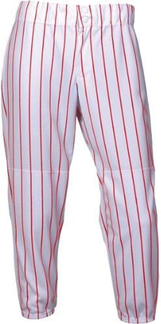 Intensity Girls Softball Pin Stripe Pant, White/Scarlet