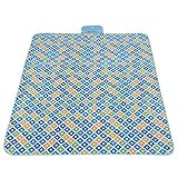 OASMU Beach Blanket 59×79 inch Waterproof Outdoor Picnic Blanket Water-Resistant Handy Mat Tote Spring Summer Striped Great for The Beach