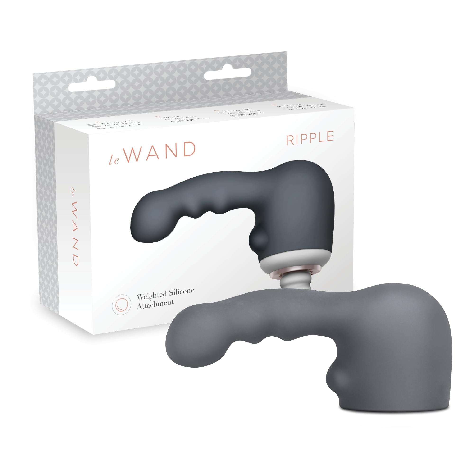 Le Wand Ripple Weighted Silicone Attachment, Grey