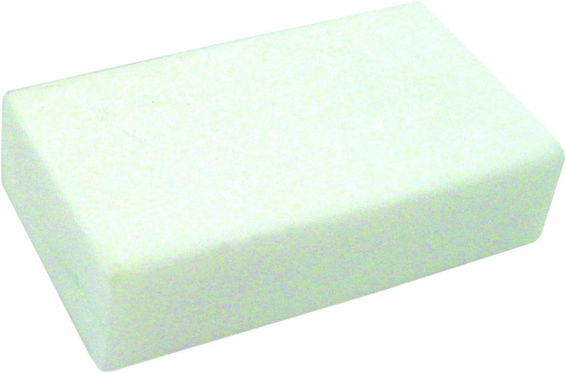 Dixon Vinyl White Block Erasers, Large, Box of 12 Erasers, White (39701
