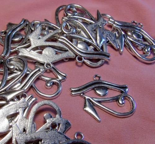 LOT OF 25 SILVER EYE OF HORUS-PROTECTI Jewelry Making Supply Charms Wholesale by BP