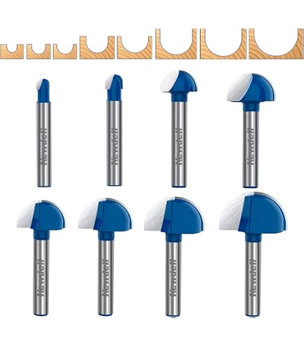 thumbnail image 2 of Yonico 3-Piece V-Groove Router Bit Set 1/4" Shank – For Sign Making & Inlay Work (14390q) 2 of 5