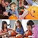 IBASETOY Halloween Pumpkin Carving Kit - Professional Stainless Steel Pumpkin Carving Tools Set for Kids and Adults, Easily Carve Sculpt Halloween Jack-O-Lanterns (with Carrying Bag) (Orange-6pcs)