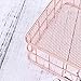 OUNONA Organizer Metal Wire Mesh Basket Rack for Desktop Clothing Storage/Fruit Snacks Tray/Kitchen Tool Holders (Rose Gold)