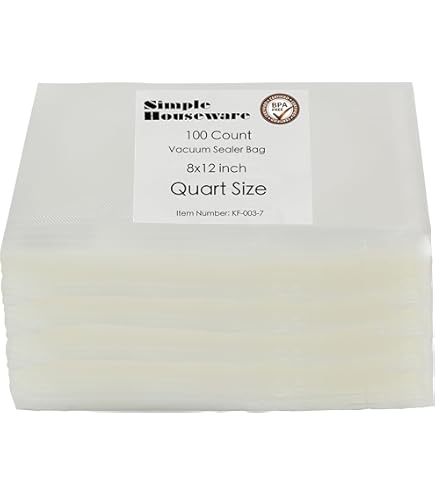 VacMaster 30754 4 Mil 8x12 Inch Vacuum Chamber Bags - 1000 Pack For Food Preservation